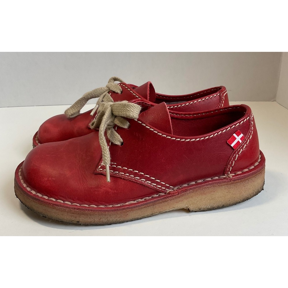 Duckfeet Fyn Red Leather Derby Lace Up Shoes Danish Design Women EU 37